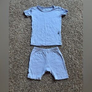 Kyte baby periwinkle shorts pajamas set 3T